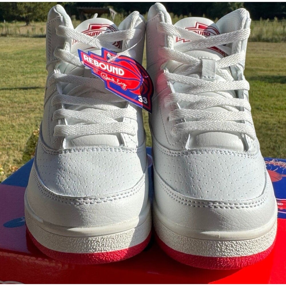 Patrick Ewing Rebound 33 Orion Strap White/Red PS Kids Size 13 Athletic - Picture 6 of 8
